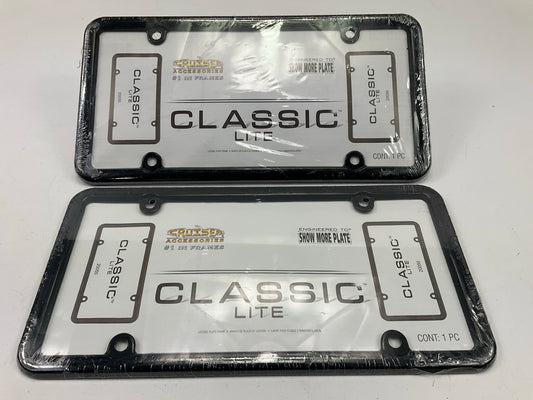 (2) Cruiser 20050 Classic Lite License Plate Frame, Black