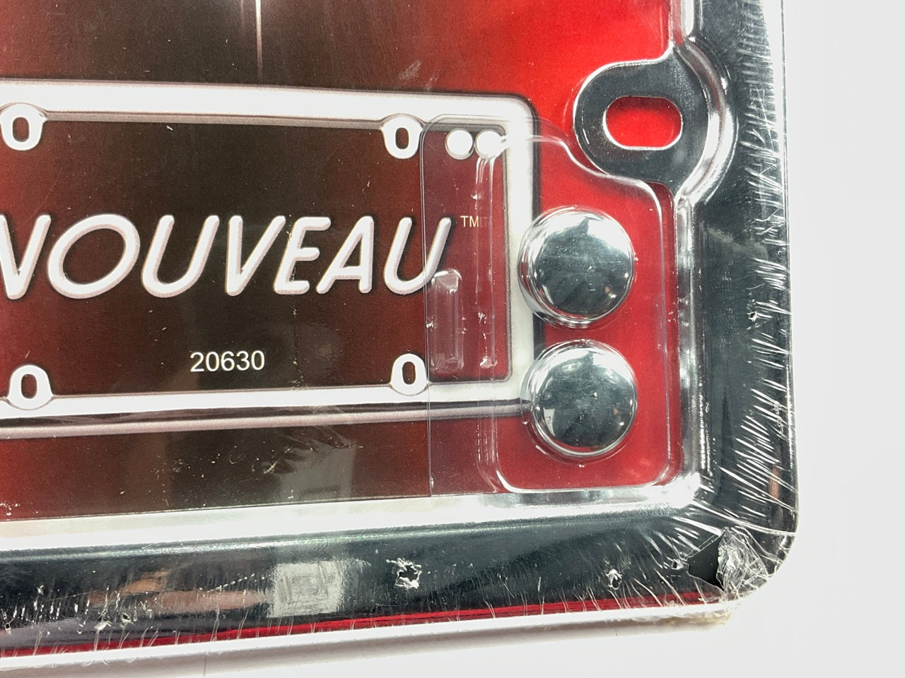 Cruiser 20630 Nouveau License Plate Frame, Chrome W/ Fastener Caps