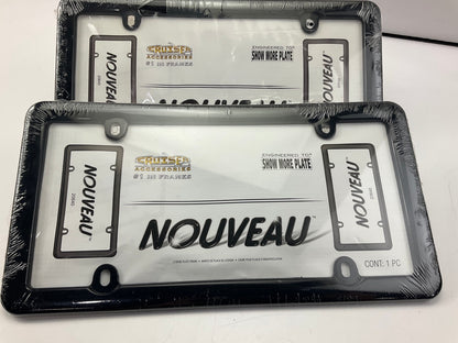 (2) Cruiser 20640 Nouveau License Plate Frame, Black