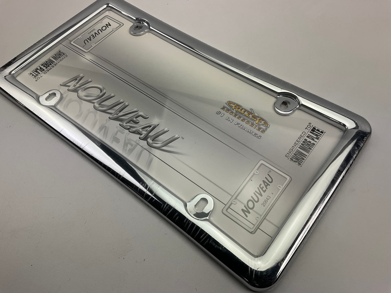 Cruiser 20643 Nouveau License Plate Frame, Chrome Plastic