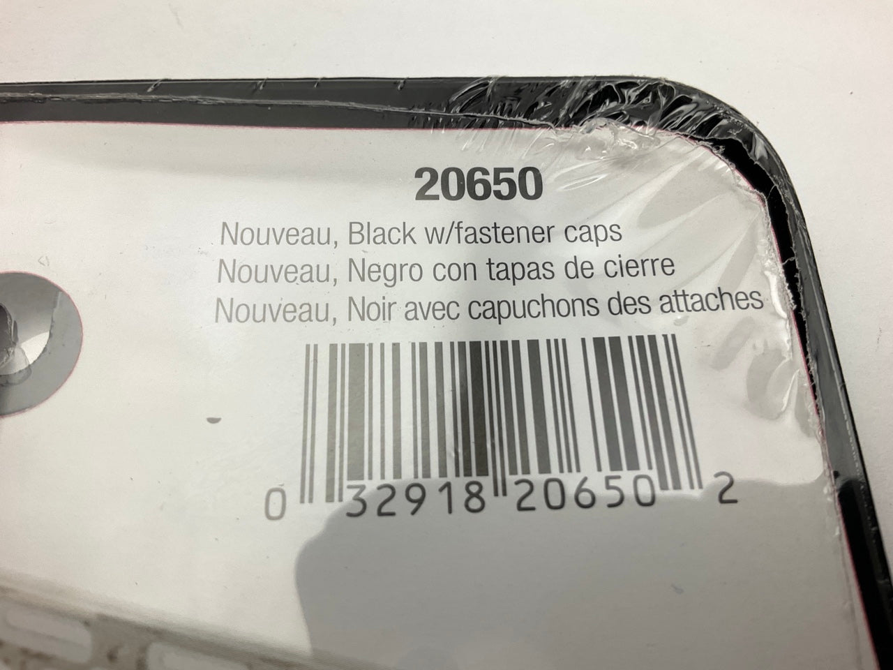 Cruiser 20650 Nouveau License Plate Frame, Black W/ Fastener Caps