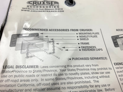 Cruiser 20730 Twist License Plate Frame, Chrome