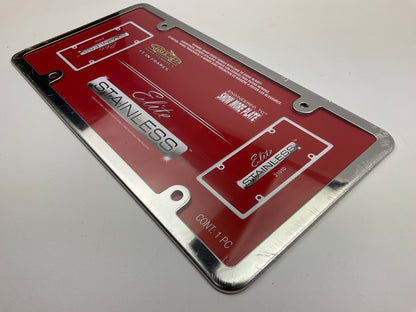 (2) Cruiser 21010 UNIVERSAL Elite Stainless License Plate CHROME Frame