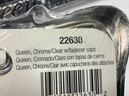 (2) Cruiser 22630 Queen License Plate Frame, Chrome/Clear W/ Fastener Caps