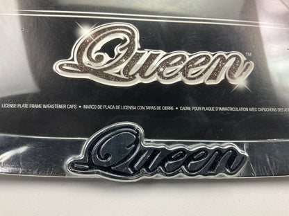 Cruiser 22630 Queen License Plate Frame, Chrome/Clear W/ Fastener Caps