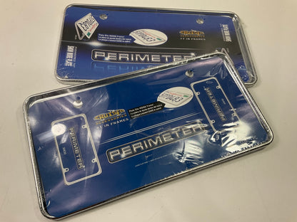 (2) Cruiser 30630 Perimeter License Plate Frames, Chrome