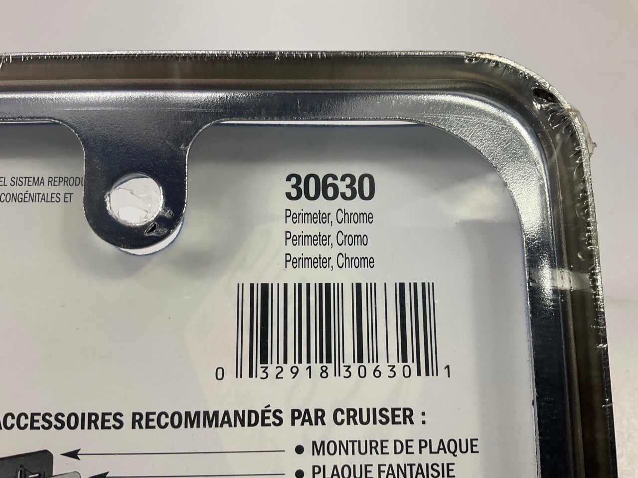(2) Cruiser 30630 Perimeter License Plate Frames, Chrome