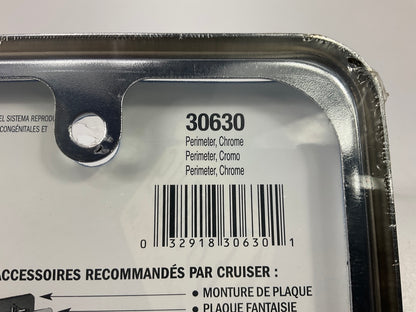 (2) Cruiser 30630 Perimeter License Plate Frames, Chrome