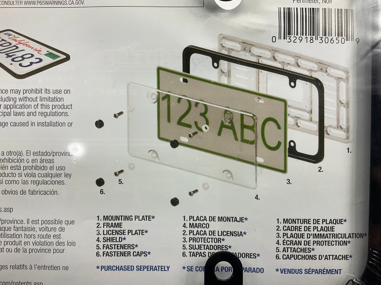 Cruiser 30650 Perimeter License Plate Frame, Black