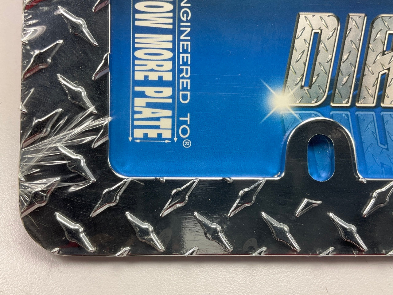 (2) Cruiser 30830 Diamond Plate License Plate Frame, Chrome