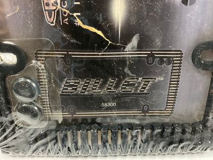 Cruiser 58300 License Plate Frame, Black Billet Design Accented In Gold