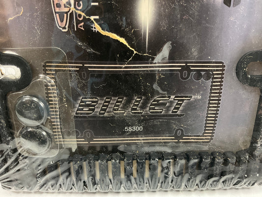 Cruiser 58300 License Plate Frame, Black Billet Design Accented In Gold