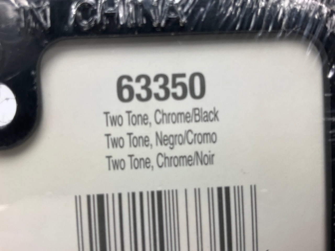 Cruiser Accessories 63350 Two Tone License Plate Frame - Chrome And Black