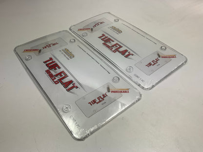 (2) Cruiser 76100 Tuf Flat Shield License Plate Frame, Clear