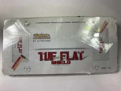 Cruiser 76100 Tuf Flat Shield License Plate Frame, Clear