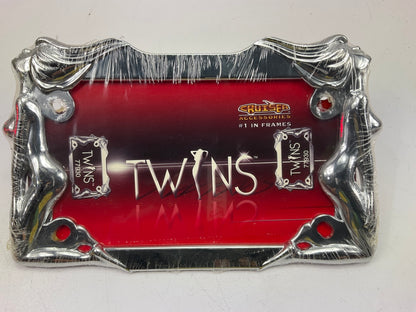 Cruiser 77930 UNIVERSAL Motorcycle License Plate MC Twin CHROME Frame