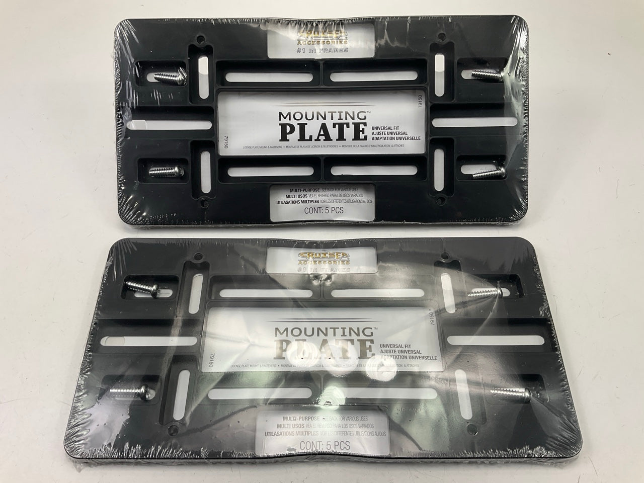 (2) Cruiser 79150 UNIVERSAL License Plate Frame Mount W/ Fastener Bolts