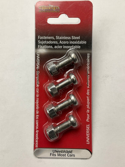 Cruiser 80630 Universal Stainless Steel License Plate Fasteners Bolts & Nuts 6mm