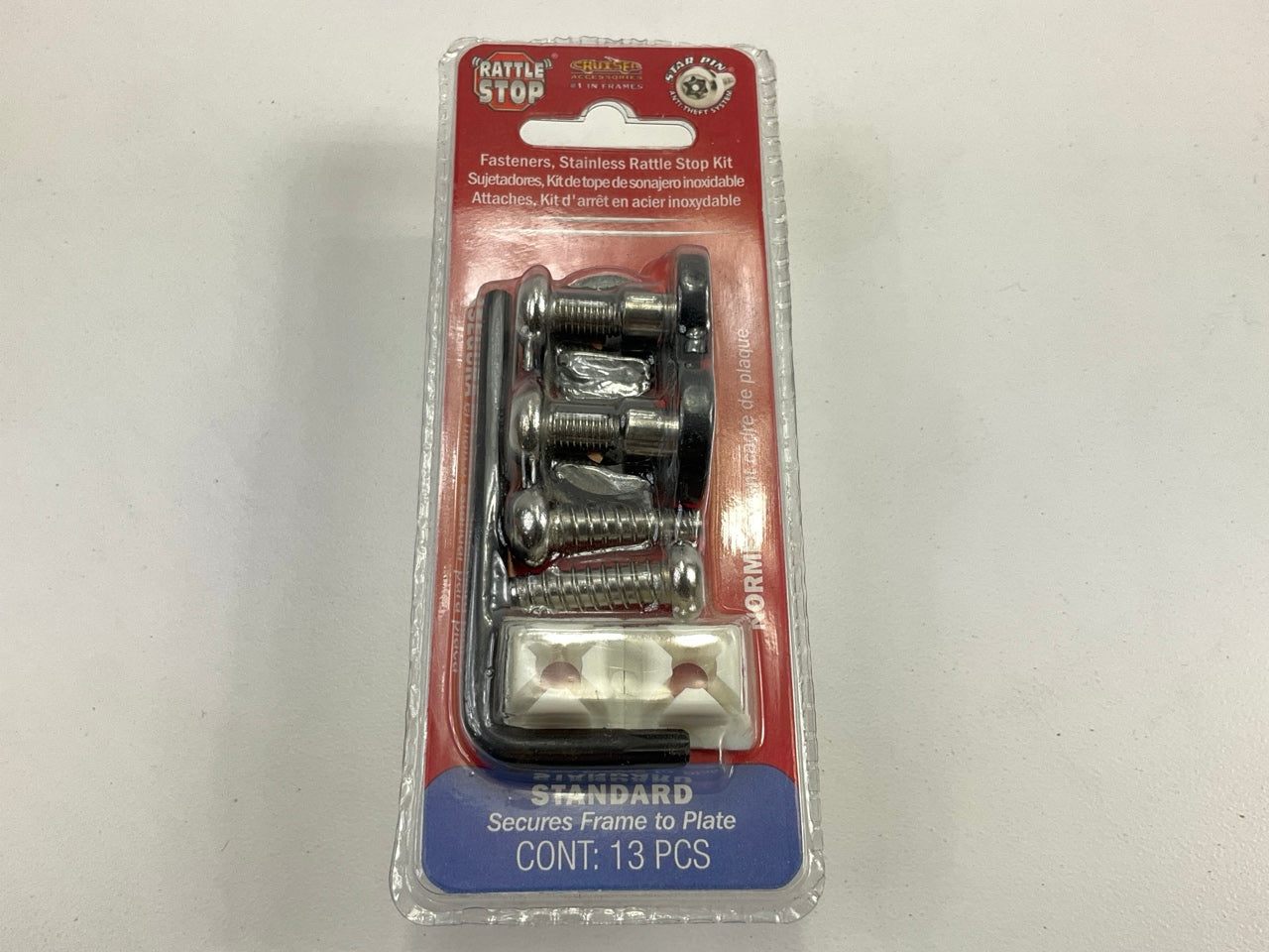 Cruiser 81420 Rattle Stop License Plate Locking Fasteners Kit - Stops Vibration
