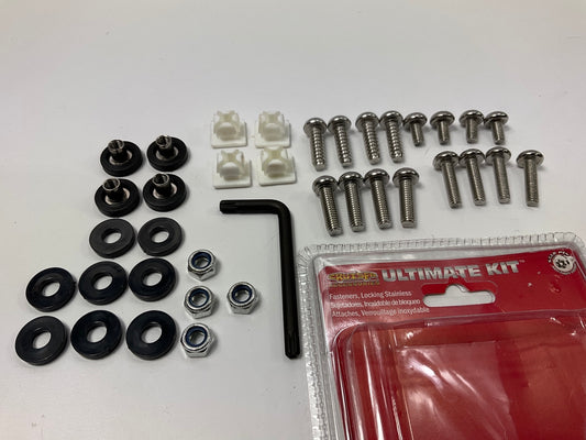 Cruiser 81500 Locking Fasteners License Plate Frame Hardware, Ultimate Kit