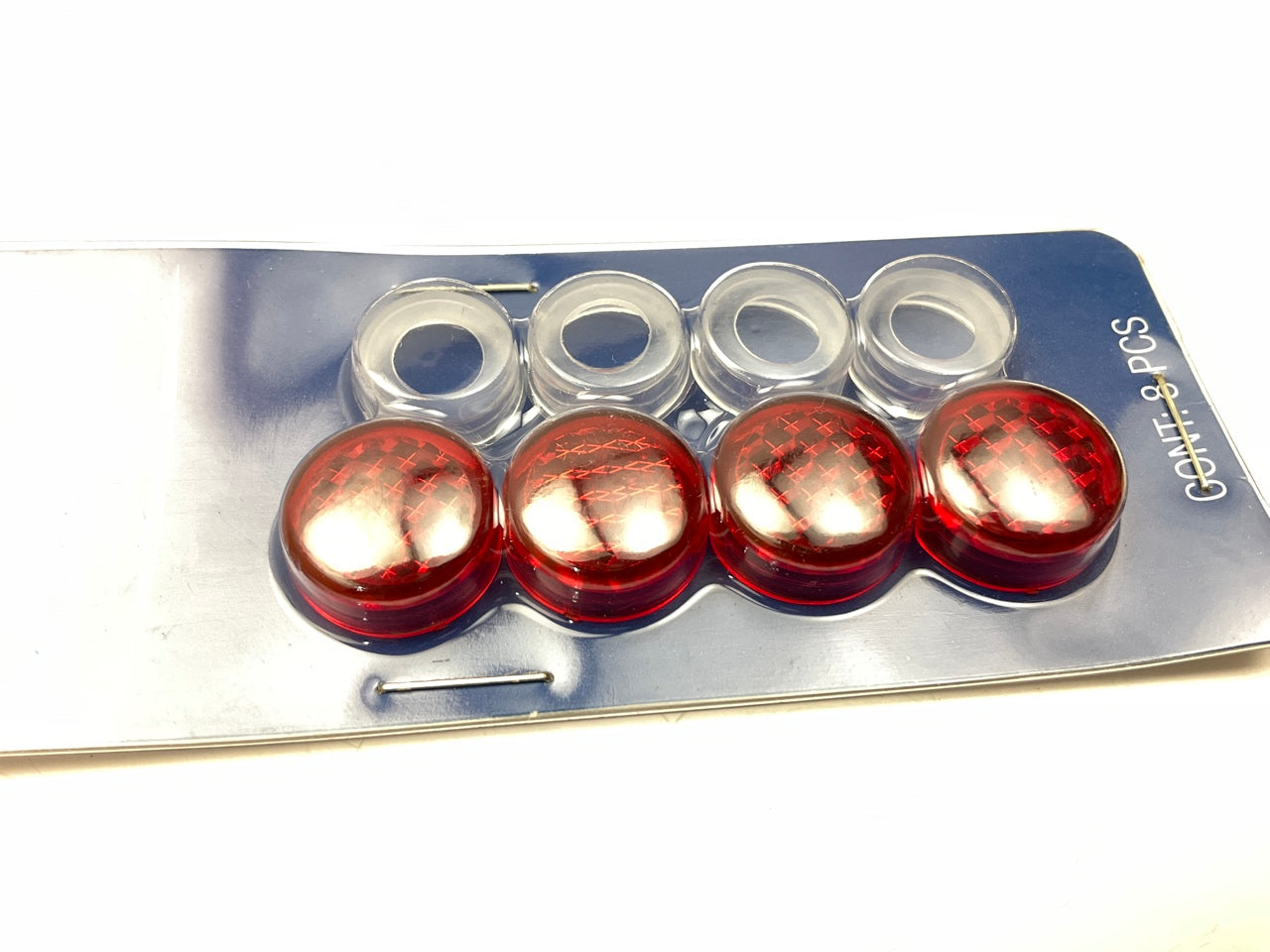 Cruiser 82226 Reflector II License Plate Frame Fastener Cover Caps, Red