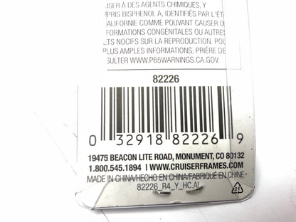 Cruiser 82226 Reflector II License Plate Frame Fastener Cover Caps, Red
