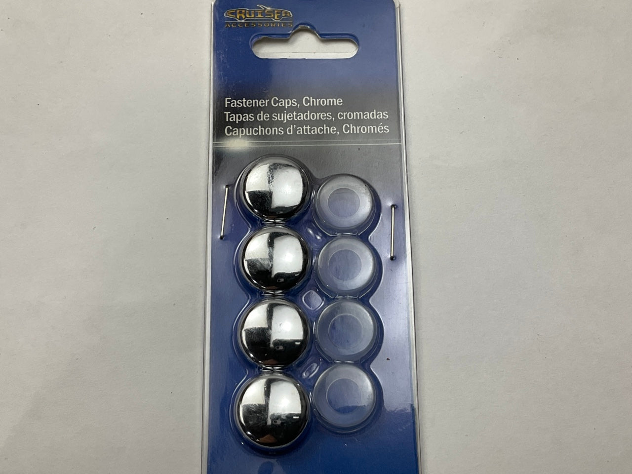 Cruiser 82630 License Plate Frame Fastener Caps, Chrome