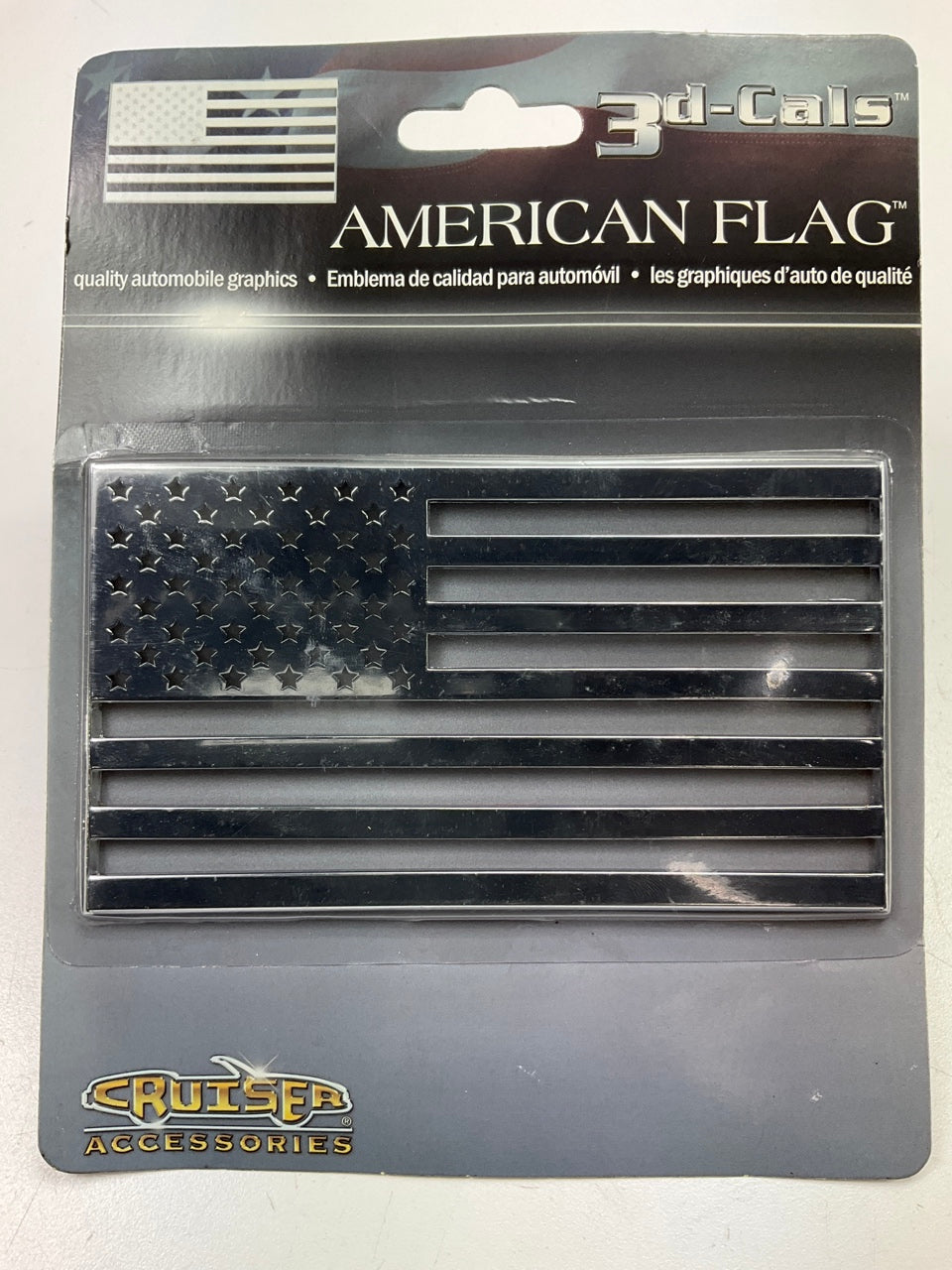 Cruiser 83083 3D American Flag USA Chrome Emblem Decal Sticker