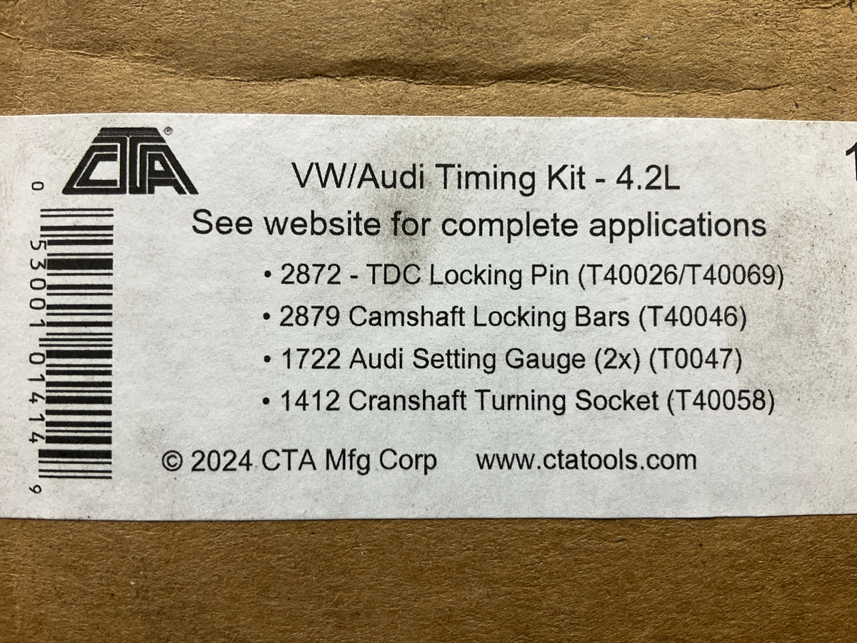 CTA 1414 VW / Audi Timing Tool Kit - 4.2L V8 For Timing Chain Replacement