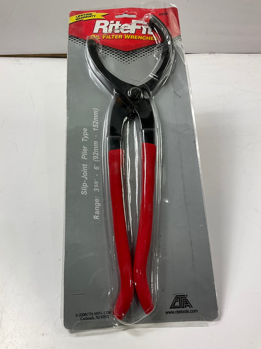 CTA 2536 RiteFit Slip-Joint Oil Filter Plier Type Range 3-5/8''-6''