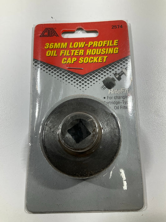 CTA 2574 Engine Oil Filter Cap Socket - 36mm Low Profile, 3/8'' Drive