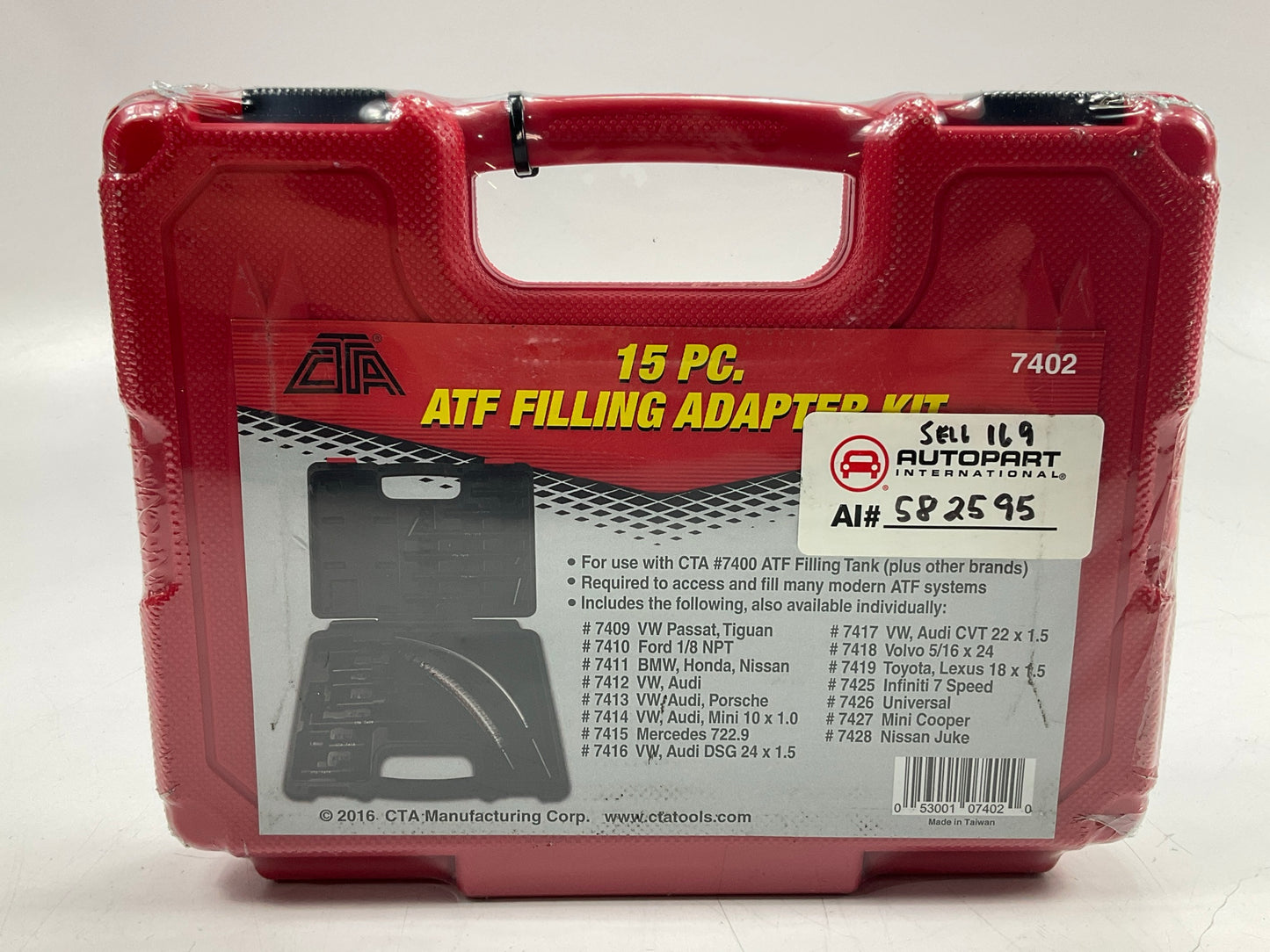 CTA Tools 7402 Automatic Transmission Fluid ATF Filler Adapter Kit, 15 Pieces