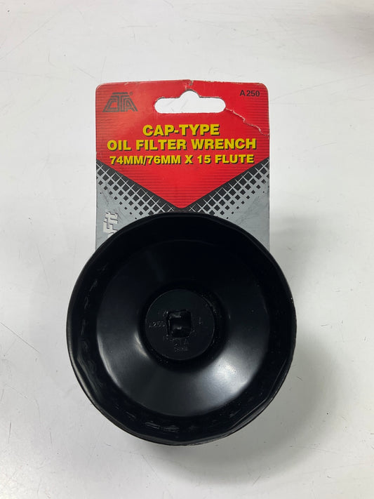 CTA A250 Cap Oil Filter Wrench 74mm / 76mm X 15 Flute