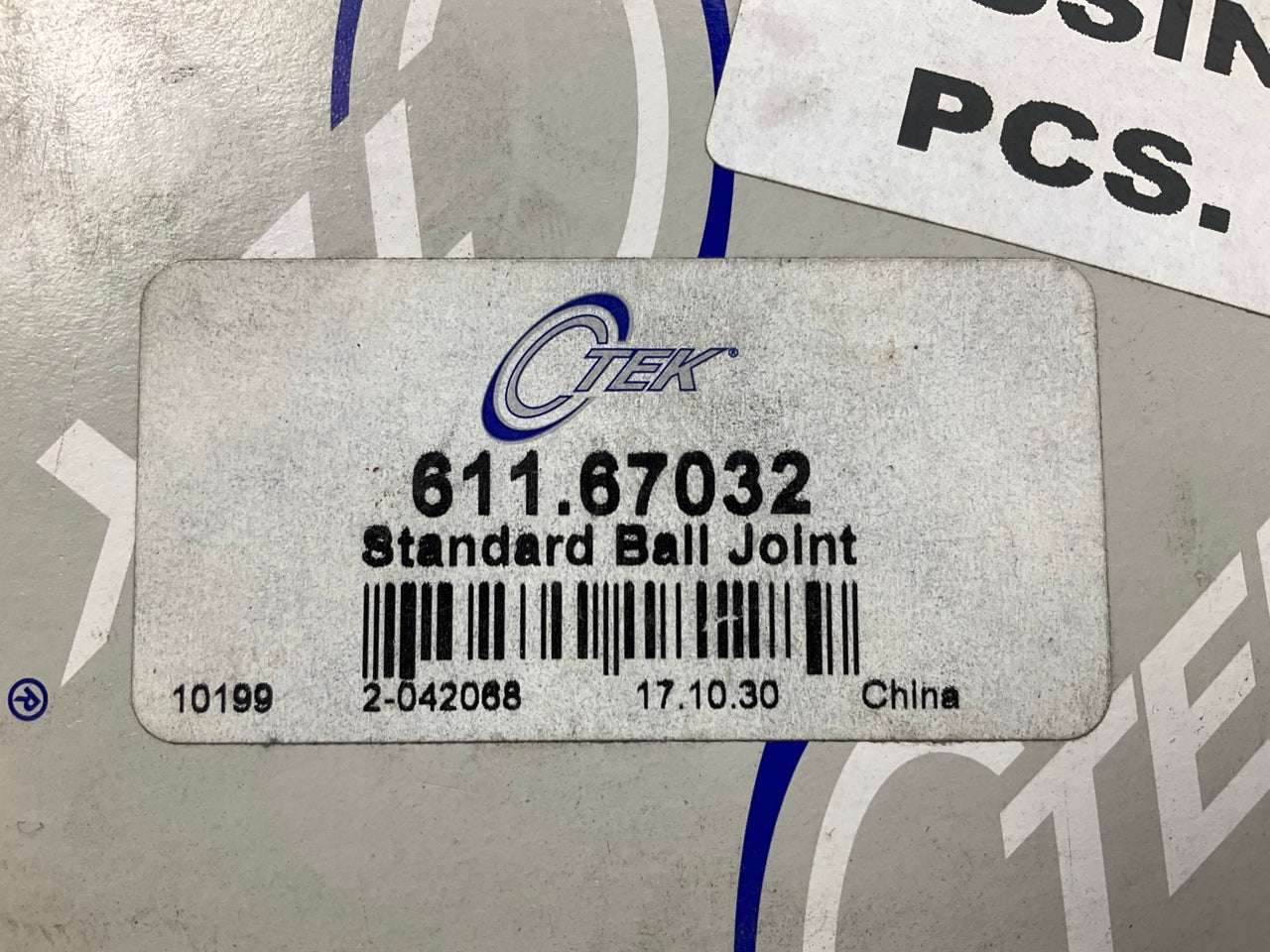 MISSING HARDWARE - Ctek 611-67032 Front Upper Suspension Ball Joint