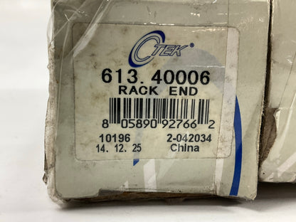 (2) Ctek 613.40006 FRONT INNER Steering Tie Rod End 1990-93 Honda Accord