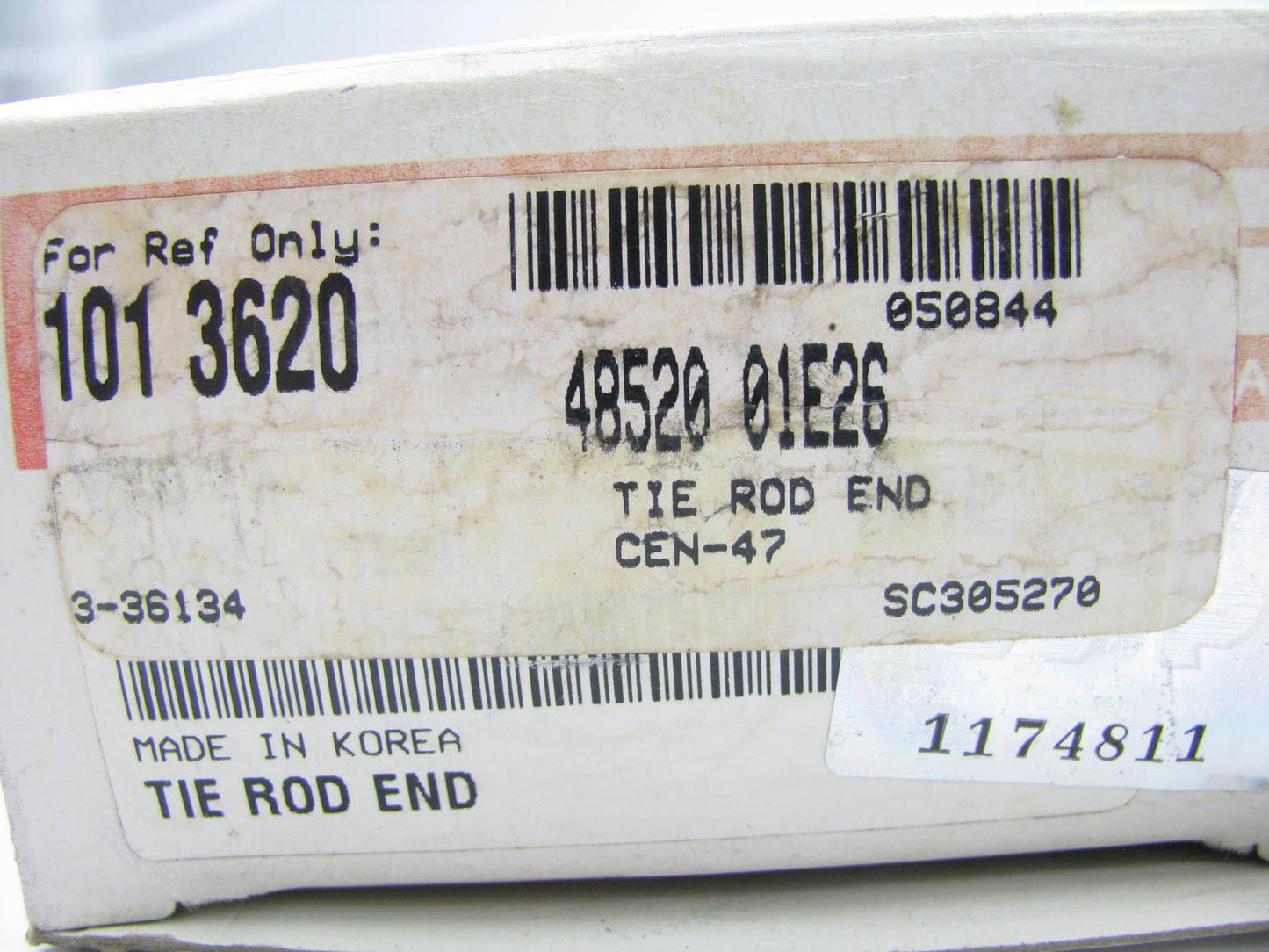 CTR 101-3620 FRONT OUTER Steering Tie Rod End