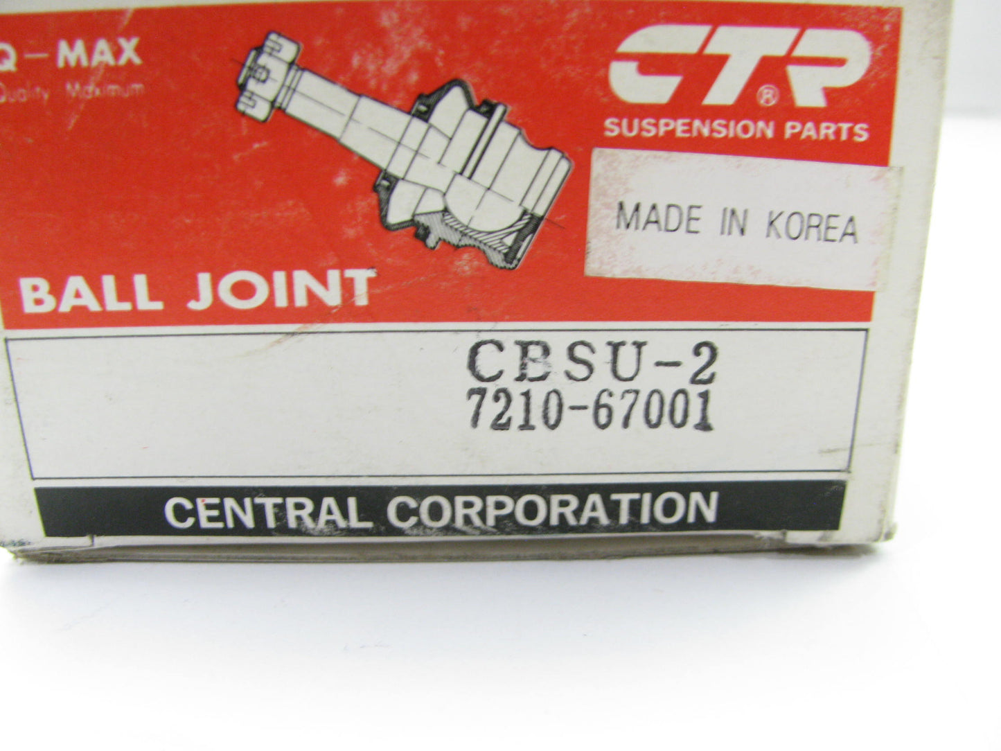 (2) CTR CBSU2 Front Lower Ball Joints  For 1990-1994 Subaru Loyale, 1986-1989 RX