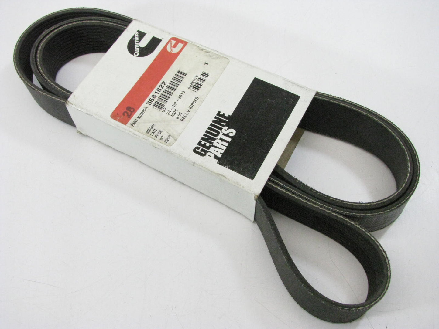 NEW - OEM For Cummins 3681822 Serpentine Belt K100810HD,  K100810