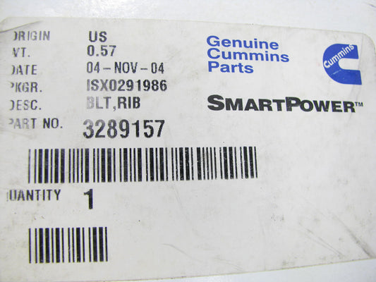 NEW - OEM Cummins 3829157 Serpentine Belt - 1.12'' X 68.00'' - 8 Ribs