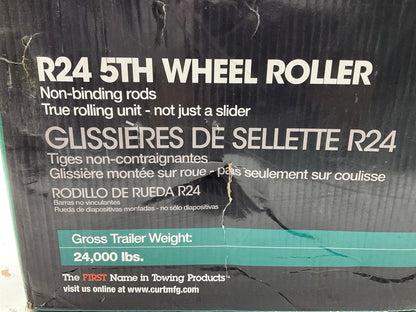 CURT 16570 R24 5th Wheel Roller For Short Bed Trucks, 24,000 Lbs