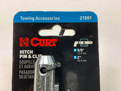 Curt 21501 Trailer Hitch Pin & Clip 5/8-Inch Diameter For 2-Inch Receiver