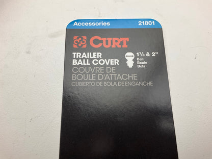 Curt 21801 Trailer Ball Cover (for 1-7/8'' Or 2'' Balls, Black Rubber)