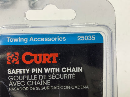 Curt 25035 5/16'' Trailer Coupler Safety Pin W/ 12'' Chain