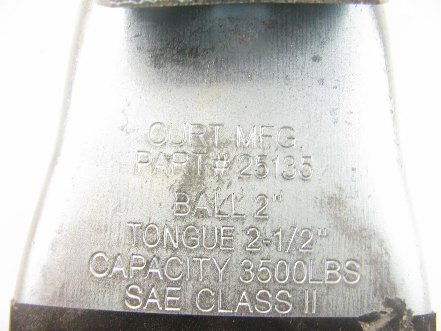 Curt 25135 2'' Straight-Tongue Coupler With Posi-Lock (2-1/2'' Channel, 3,500 Lbs)