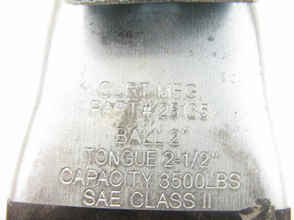 Curt 25135 2'' Straight-Tongue Coupler With Posi-Lock (2-1/2'' Channel, 3,500 Lbs)