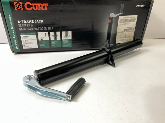 Curt 28203 Trailer A-Frame Jack With Top Handle 2,000 Lbs, 15'' Travel