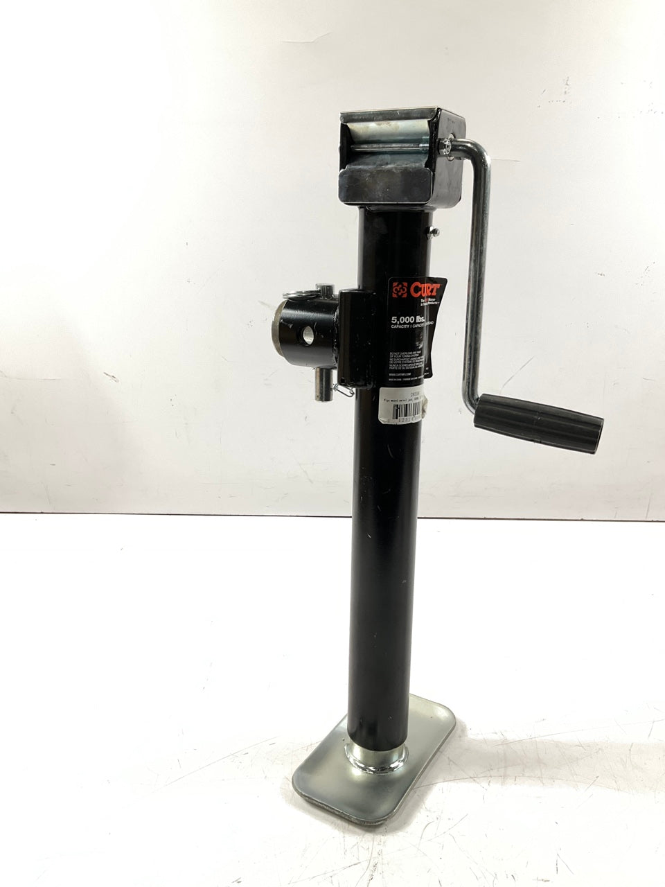 CURT 28358 Weld-On Pipe-Mount Swivel Trailer Jack, 5,000 Lbs, 15.5'' Travel