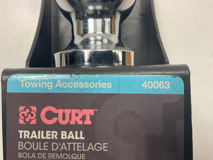 Curt 40063 Chrome 1-7/8'' Trailer Tow Ball 2-1/8'' Length With 2,000 Capacity