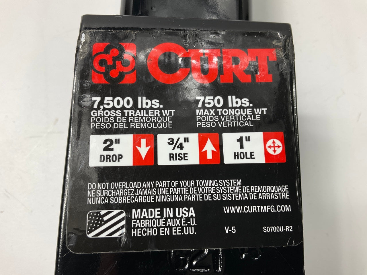 Curt 45020 Class 3 Ball Mount (2'' Shank, 7,500 Lbs., 2'' Drop, 10-1/4'' Long)