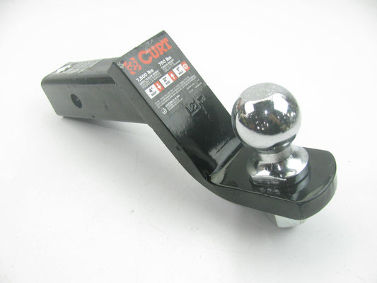 CURT 45056 2'' Loaded Ball Mount Trailer Hitch, 4'' Drop, 750 Lbs (NO Hitch Pin)